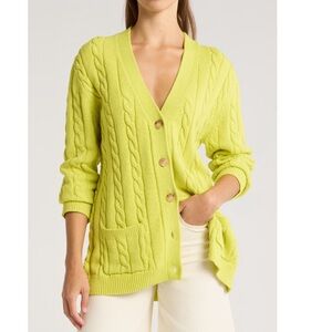 THE GREAT. Cable Cardigan